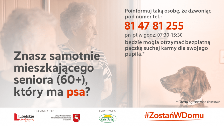 Akcja pomocowa dla seniorów (60+) posiadających psy