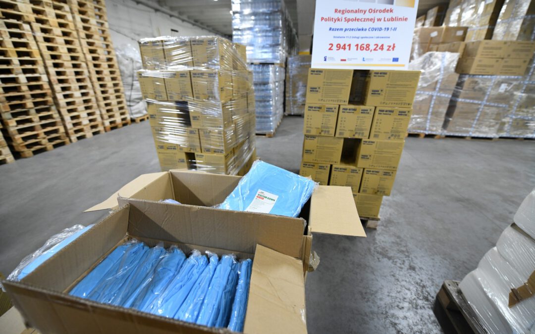 „Razem przeciwko COVID-19 II” – rozpoczynamy dystrybucję środków ochrony osobistej w ramach projektu pozakonkursowego z RPO WL