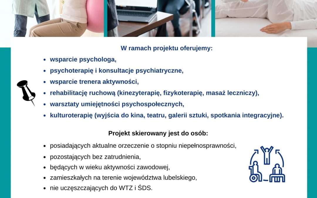 Fundacja Heros zaprasza osoby z niepełnosprawnościami do udziału w bezpłatnym projekcie