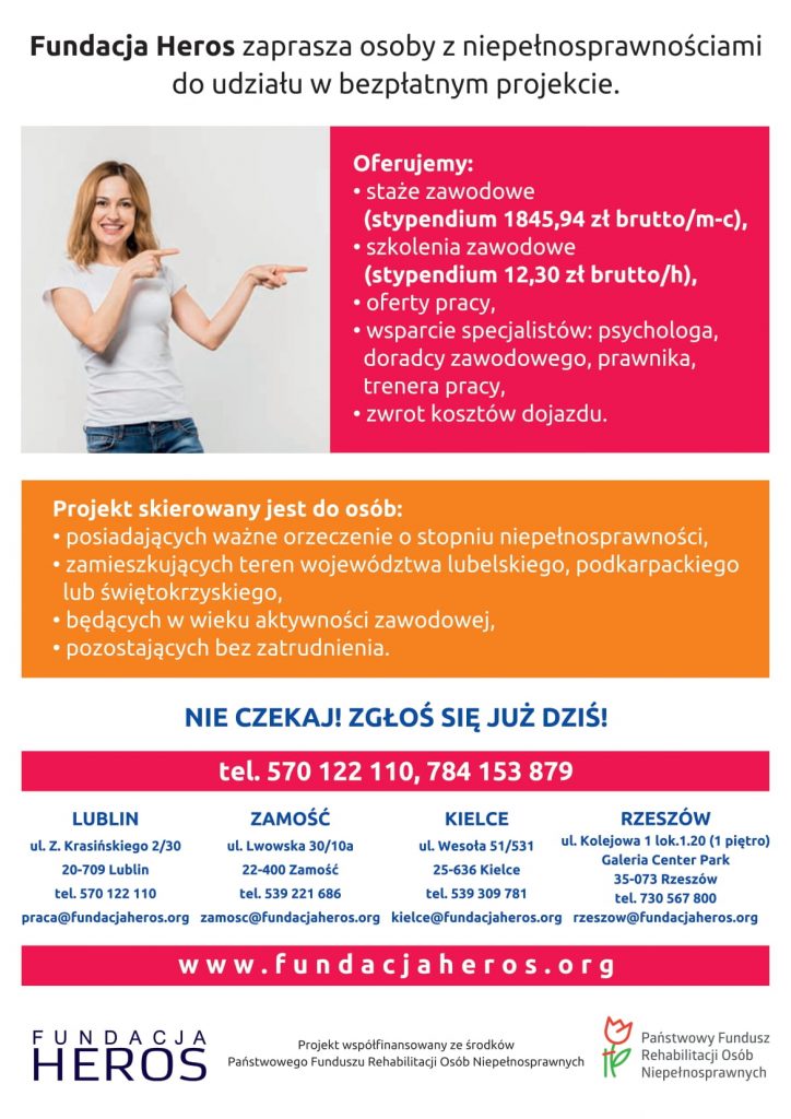 Plakat Fundacji Heros