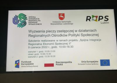 Slajd z tytułem szkolenia