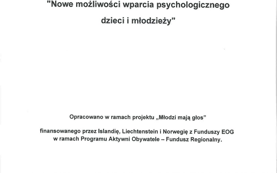 Projekt „Młodzi mają głos” – Podręcznik oraz Raport