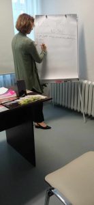 Wizyta pracownika Regionalnego Punktu Diagnozy i Terapii FAS/FASD w Lublinie w Powiatowym Centrum Pomocy Rodzinie w Łęcznej.