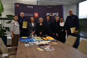 Uroczyste przekazanie materiałów profilaktyczno-edukacyjnych dla Komendy Miejskiej Policji w Lublinie oraz Komendy Powiatowej Policji w Kraśniku w ramach porozumień współpracy w zakresie realizacji przedsięwzięć profilaktycznych w roku 2023.