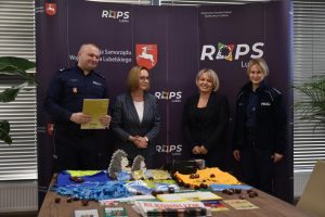 Uroczyste przekazanie materiałów profilaktyczno-edukacyjnych dla Komendy Miejskiej Policji w Lublinie oraz Komendy Powiatowej Policji w Kraśniku w ramach porozumień współpracy w zakresie realizacji przedsięwzięć profilaktycznych w roku 2023.