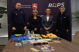 Uroczyste przekazanie materiałów profilaktyczno-edukacyjnych dla Komendy Miejskiej Policji w Lublinie oraz Komendy Powiatowej Policji w Kraśniku w ramach porozumień współpracy w zakresie realizacji przedsięwzięć profilaktycznych w roku 2023.