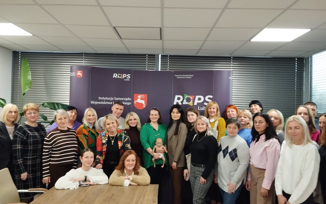 Wizyta studyjna dla przedstawicieli służb ochrony dziecka i organizacji pozarządowych z Ukrainy w Regionalnym Punkcie Diagnozy i Terapii FAS/FASD w Lublinie, w dniu 13 listopada 2023 r.