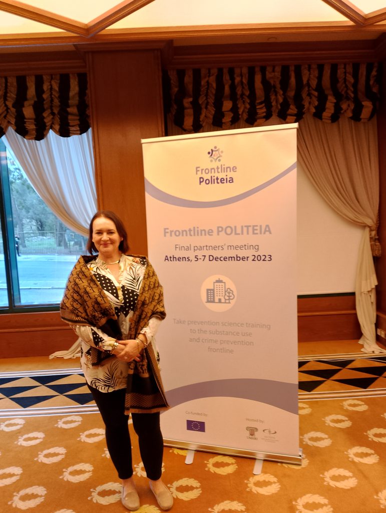 Pani Justyna Syroka - ekspert Wojewódzki uczestnik spotkania podsumowującego prace nad projektem Frontline Politeia