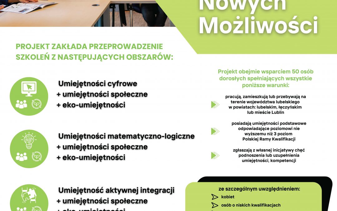 Lubelski Park Naukowo-Technologiczny S.A. zaprasza do udziału w projekcie „Lubelski Park Nowych Możliwości”