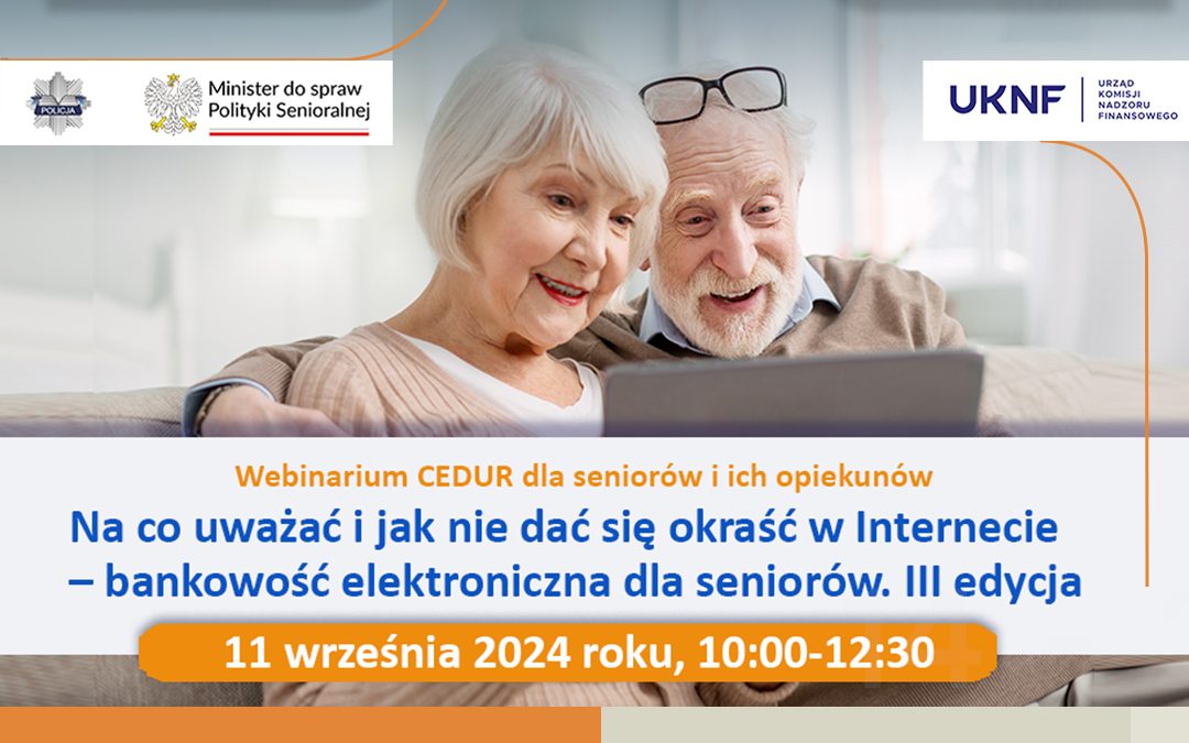 Zapraszamy na webinarium dla Seniorów