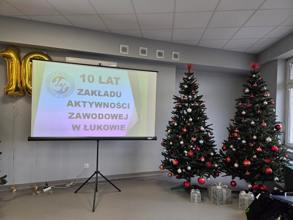 Pomieszczenie w którym odbywał się jubileusz 10-lecia ZAZ w Łukowie